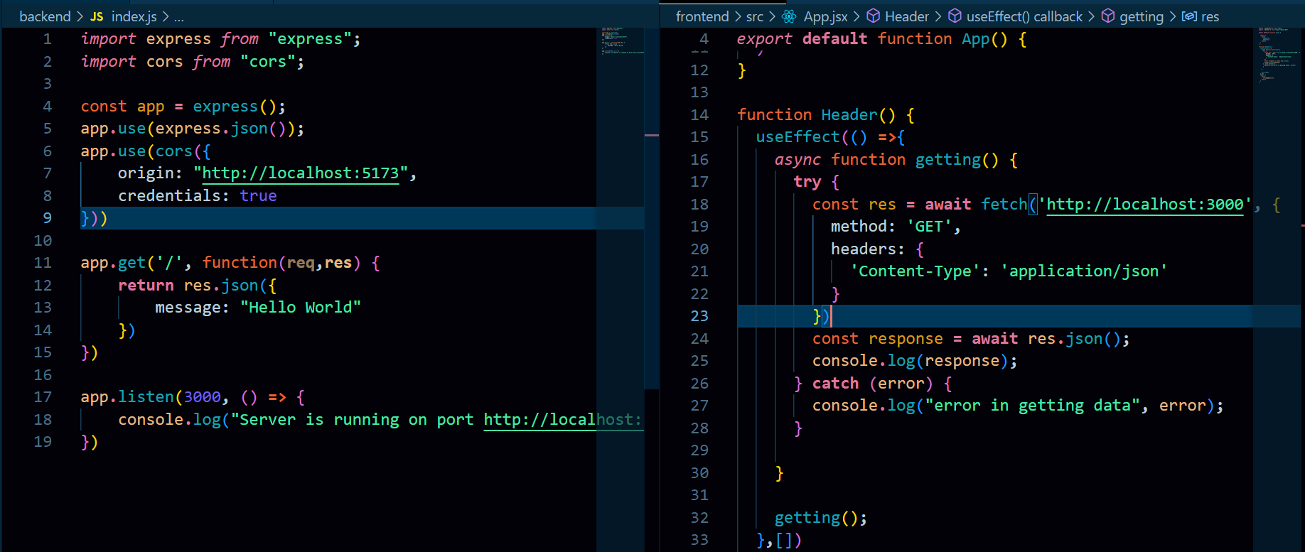 express_backend_frontend_access